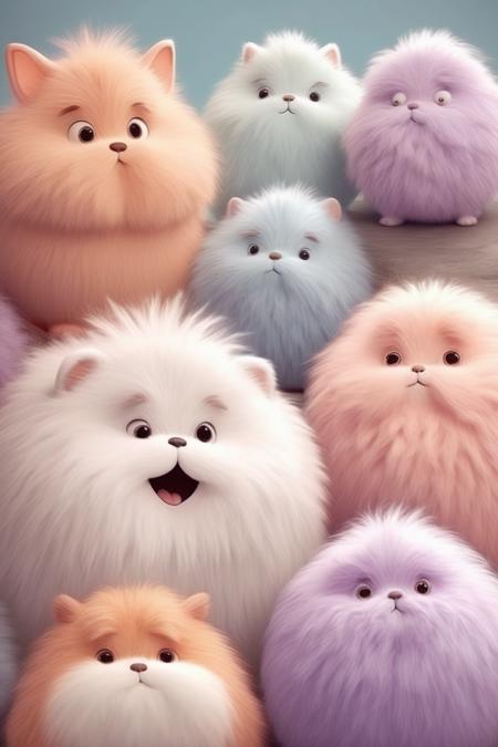 00520-2080668959-_lora_Cute Animals_1_Cute Animals - round, fluffy creatures that resemble large, furry pillows. They have short, stubby legs and.png